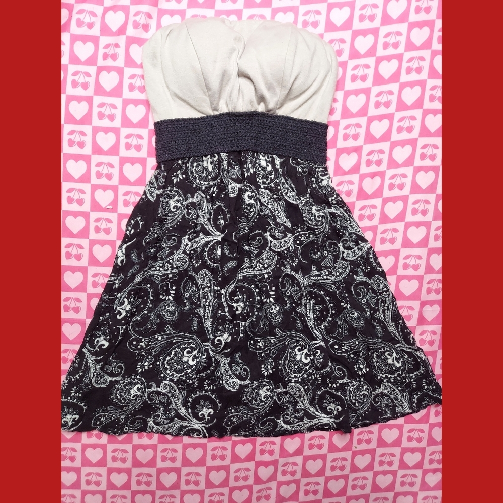 Y2K Style Wet Seal Strapless Dress